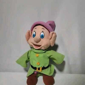 Disneyland Paris Snow White Seven Dwarfs Dopey Plush RARE 11" - Picture 1 of 2