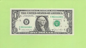 1981A ..UNCIRC $1 E 8614 4168 C .... RADAR READS SAME FORWARD/BACK - Picture 1 of 2