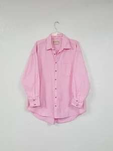 We The Free Pink Freddie Oversized Button Up Longsleeve Top Shirt Damen Größe S - Bild 1 von 4