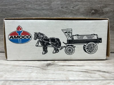 ERTL DIECAST Horse Drawn Tank Wagon/ Standard Oil/ Amoco /RedCrown Gasoline Bank - Image 1 of 4