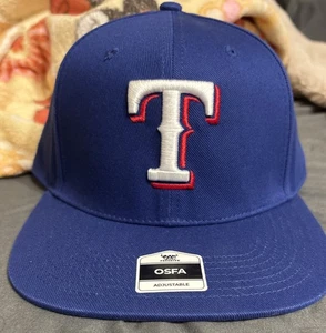 Texas Rangers Hat Cap-Blue W/ Flat Bill, Adjustable OSFA Fan Favorite NWT - Picture 1 of 10