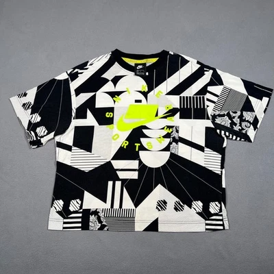 Nike Ropa Deportiva Camiseta Mujer M Estampado Completo Abstracto Años 90 Bloque de Color AT0564 Foto 1 de 4