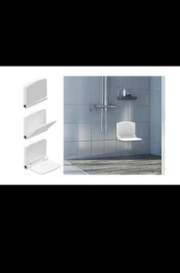 Invisia Fold Down Shower Seat for Elderly and Seniors - Bath Chair Wall Mount... - Picture 1 of 8
