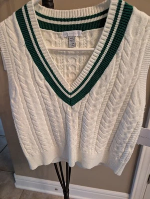 Chaleco sin mangas Beyond Yoga The Cable tejido para mujer crema ultra suave talla S nuevo Foto 1 de 4