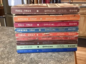 (9) Vintage OFFICIAL TRACTOR & FARM EQUIPMENT GUIDES Pricing 1955-1964 - Picture 1 of 11