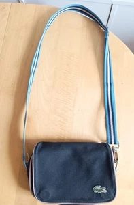 Lacoste Shoulder Bag – Stripe Strap, Snap-Flap Closure - Picture 1 of 20