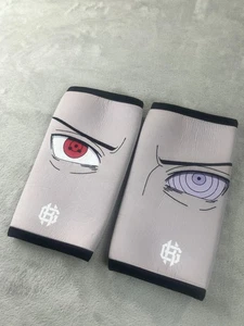 Anime Naruto Sharingan Rinnegan Knee Sleeves Pair Large Powerlifting Compression - Picture 1 of 9