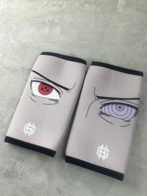 Anime Naruto Sharingan Rinnegan Knee Sleeves Pair Large Powerlifting Compression - Image 1 of 4