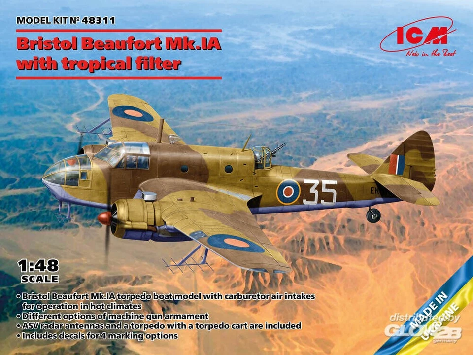 ICM: Bristol Beaufort Mk.IA with tropical filter in 1:48 [3318311] - Immagine 1 di 1