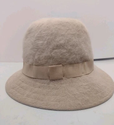 Винтажная широкополая шляпа Kangol Furgora сделано в Англии бежевая плюшевая 20,5 дюйма - Изображение 1 из 4