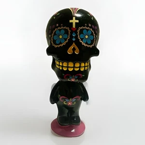 Sugar Skull Mexican Day of the Dead Bobble Head Figurine - Picture 1 of 4