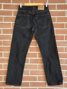 Jeans Levis 501xx uomo W30 L30 dritto nero cotone vintage bottoni Sudafrica - Foto 1 di 13