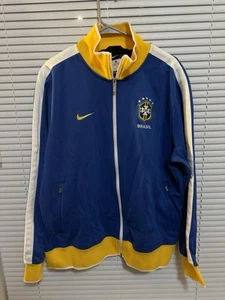 Nike Brasil Football Soccer Vintage Full-Zip Jacket Size XL - Picture 1 of 3
