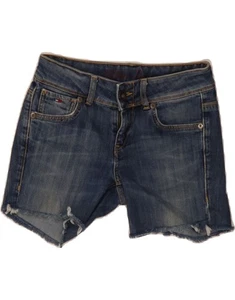 TOMMY HILFIGER Womens Ruby Denim Shorts W27 Small Blue Cotton DR09 - Picture 1 of 4