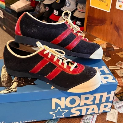 Deadstock 1970s NORTH STAR Sneakers Bata Shoes New Old Stock In Box - Image 1 of 4
