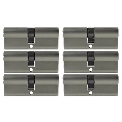 LÖWEN SICHERHEIT 6x Profilzylinder 90mm 45/45 30x Schlüssel Gleichschließend Tür Zylinder Schloss