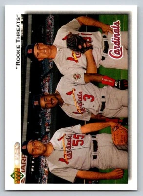 1992 Upper Deck - Brian Jordan, Mark Clark, Donovan Osborne #702 (RC) - Image 1 of 2