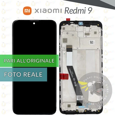 DISPLAY XIAOMI REDMI 9 M2004J19AG M2004J19G LCD SCHERMO FRAME PARI A ORIGINALE