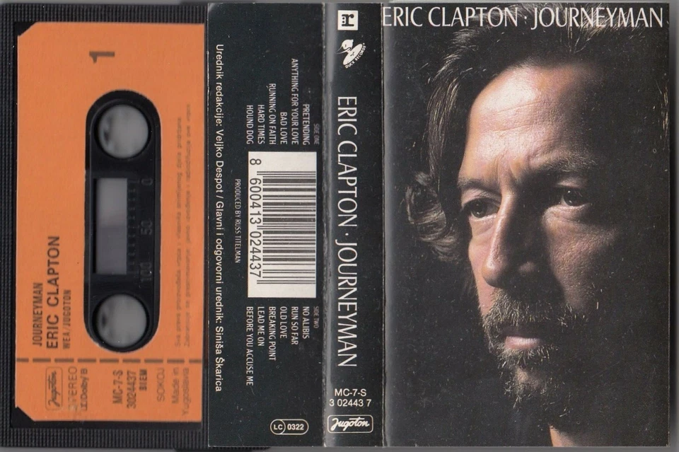 ERIC CLAPTON JOURNEYMAN  CASSETTE TAPE YUGOSLAVIA - Image 1 of 1