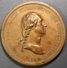 G WASHINGTON US MINT 1789 Indian Peace & Friendship BRONZE MEDAL 76mm 223g A1784