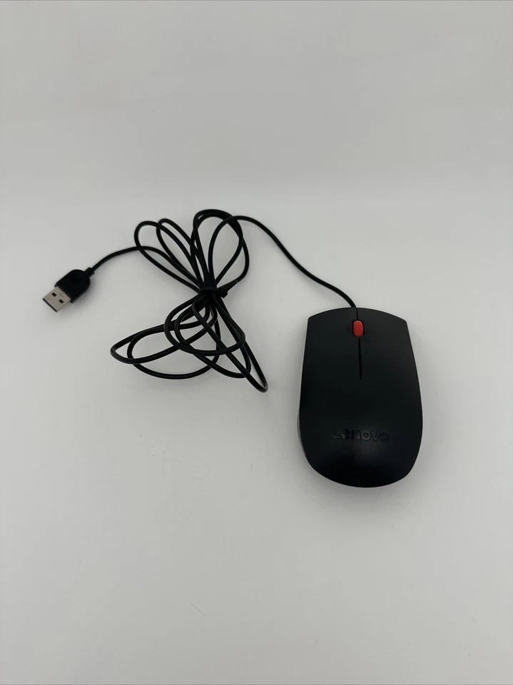 Lenovo MOJUUO Black Wired USB Scroll Wheel Optical Standard Mouse…47 - Image 1 of 4