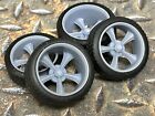 1/24 Scale:  21/20 Inch “Ridler 605” Wheels With Wide Rear Street Tires