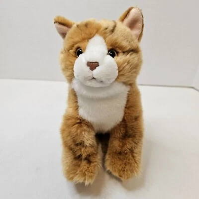 Toys R Us Orange White Tabby Kitty Cat Plush Realistic Stuffed Animal Toy 2012 - Image 1 of 4