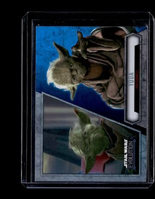 2016 Topps Star Wars Evolution Blue Lightsaber #25 Yoda - Image 1 of 2