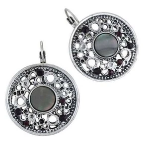 Ohrringe Brisur Perlmutt, silber- oder roségoldfarben - Bild 1 von 3