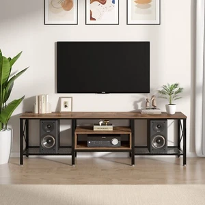 TV Stand with Power Outlet Entertainment Media Center for 55/70/80 inch TV Table - Picture 1 of 12