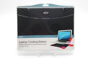 iWorld Laptop Cooling Station - SEALED Brand New! Dual Fans, Slim Design - Afbeelding 1 van 5