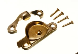 3 X Finestra Puzzola Chiusure Gancio Sicurezza Ottone Cromato Eb Steel - New - Foto 1 di 1
