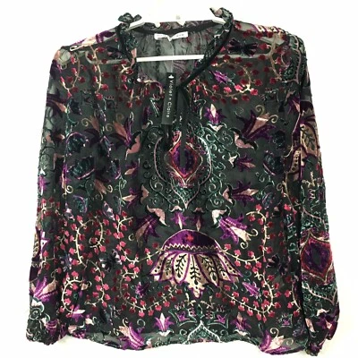 Blusa Violeta + Claire Diseño Quemado Mujer Talla S Nueva Con Etiquetas Foto 1 de 4