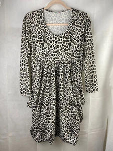Made in Italy Dress UK 10 Leopard Print High Waist - Picture 1 of 13