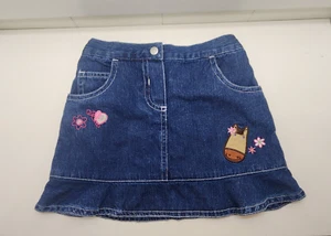 Toffee Apple Girls Denim Frilled Skirt - Size 4 -  Blingy Horse - Picture 1 of 9