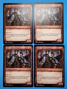 4x Falkenrath Celebrants Creature Vampire Crimson Vow Mtg Magic Card Showcase  - Picture 1 of 4
