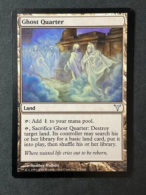 MTG Dissension #173 Ghost Quarter Land LP - Image 1 of 2