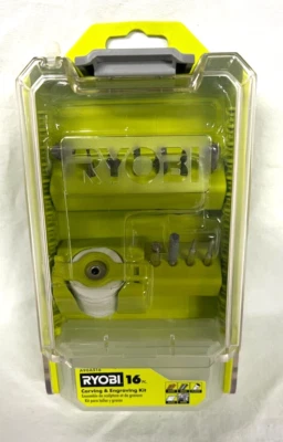 RYOBI A90AS16  16 pcs Carving & Engraving Kit For Wood Metal Plastic Glass (NEW) - Image 1 of 2
