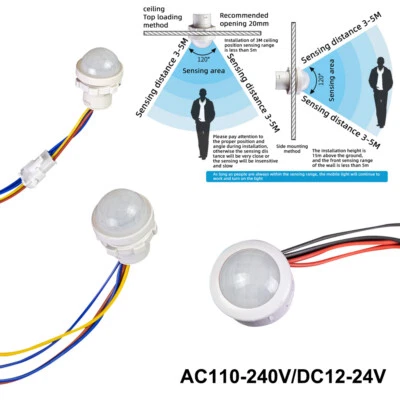 LED PIR Infrared Motion Sensor Detection Auto Sensor Light Control AC110-240V - Image 1 of 4