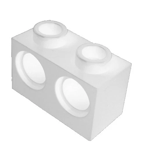 Lego 10 Stück Technikstein in weiß 1x2 mit 2 Löchern 32000 Stein mit Loch Neu - Bild 1 von 1