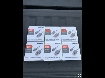 IOGEAR Charge & Sync Micro USB Cable 6.5ft model GUMU02 (Brand New) 6PK - Image 1 of 2