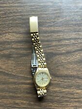 Vintage Pulsar V783-0010 Gold/Silver Two-Tone Quartz Day/Date Women's Watch (A4)