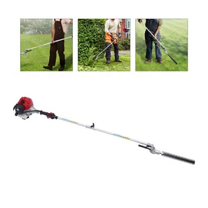 4 In1 51.7cc 2-stroke Gas Powered Pole Saw Brush Cutter Hedge Trimmer Lawn Mower - Picture 1 of 18