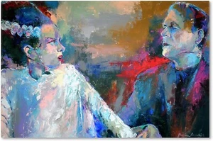 Frankenstein and His Wife Artwork by Richard Wallich, 16 b... - Picture 1 of 2