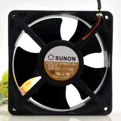 SUNON Cooling Fan SUNON 12038 KDE1212PMBX-6A 12V 7.6W 120x120x38mm 5"x5"x1.5" - Image 1 of 4