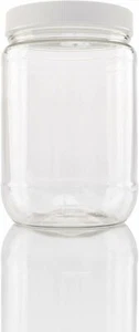 Contenedores Clearview | Contenedores de almacenamiento de plástico de 32 oz (1 cuarto) con tapas |... - Imagen 1 de 4