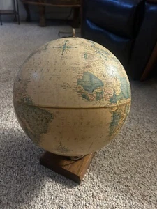 Vintage Replogle Globe - LIGHT UP World Premier Series 12" Diameter Wood Base - Picture 1 of 10