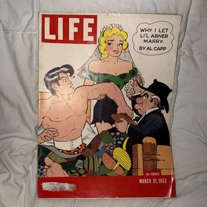 LIFE MAGAZINE - Mar 31 1952 - AL CAPP / Rogers Hornsby / Bill Veeck / Eisenhower - Bild 1 von 10