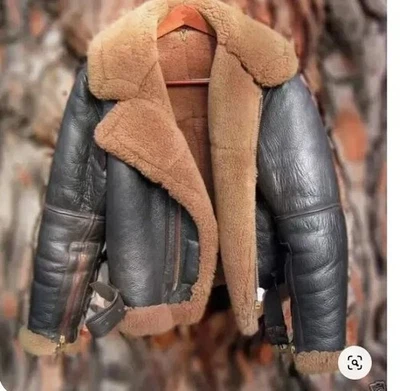 B3 RAF Bomber Flying Aviator Fur Irvin Real Leather Shearling Jacket DUTY FREE - Image 1 of 4