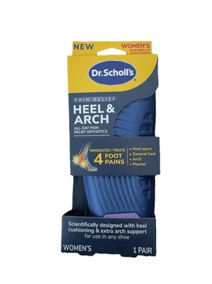 Dr. Scholl's talón y arco 4 pies alivio dolores 1 par para mujer talla 6-10. Nuevo Foto 1 de 2